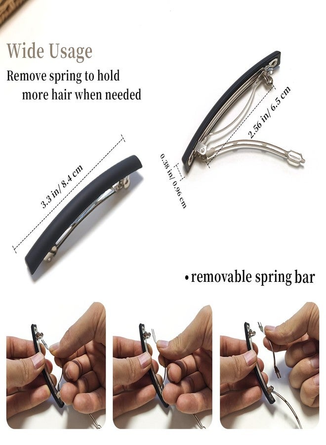 Markuii Slim French Hair Barrettes for Women No Slip Half Up Small Hair Barrette Clips Elegant Styling for Thin, Short or Fine Hair, 5 Pack - Image 2